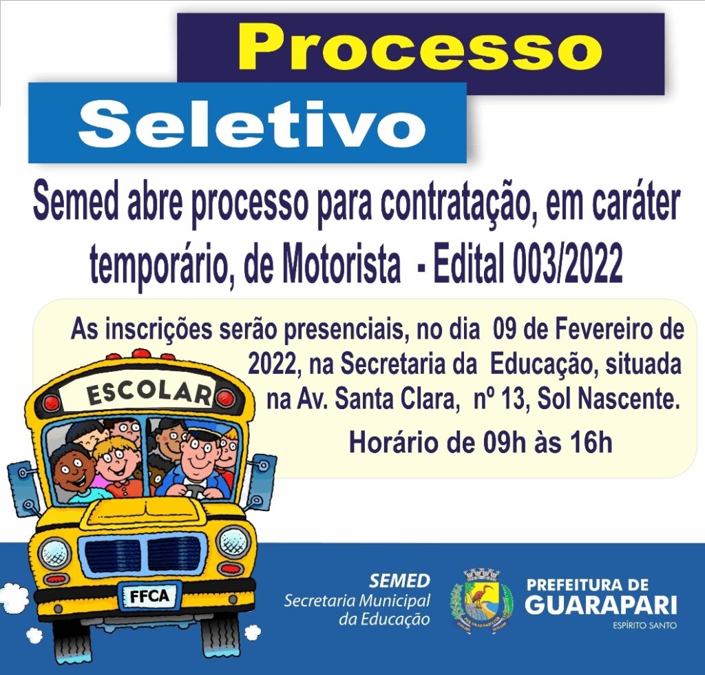whatsapp image 2022 02 08 at 08 42 36 - Guarapari abre processo seletivo com 6 oportunidades na Secretaria de Educação