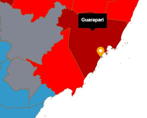 Mapa da Água Guarapari Imprópria para Consumo Cancer Cancerígena Cesan potável