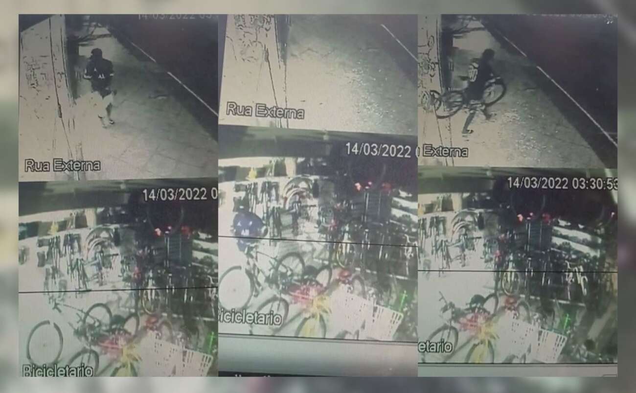 Vídeo: loja tem bicicleta furtada na madrugada em Guarapari