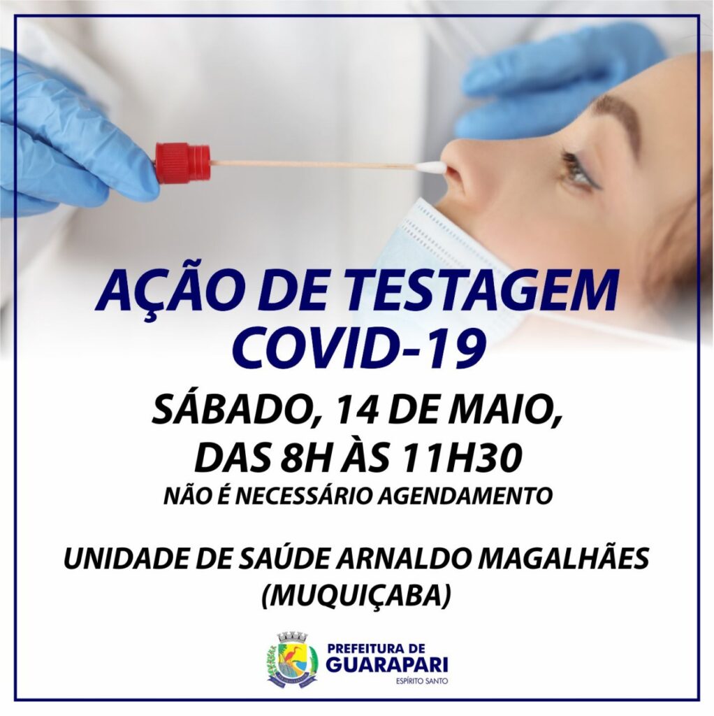 Guarapari promove testagem contra Covid e aplicação de vacinas diversas neste sábado (14)