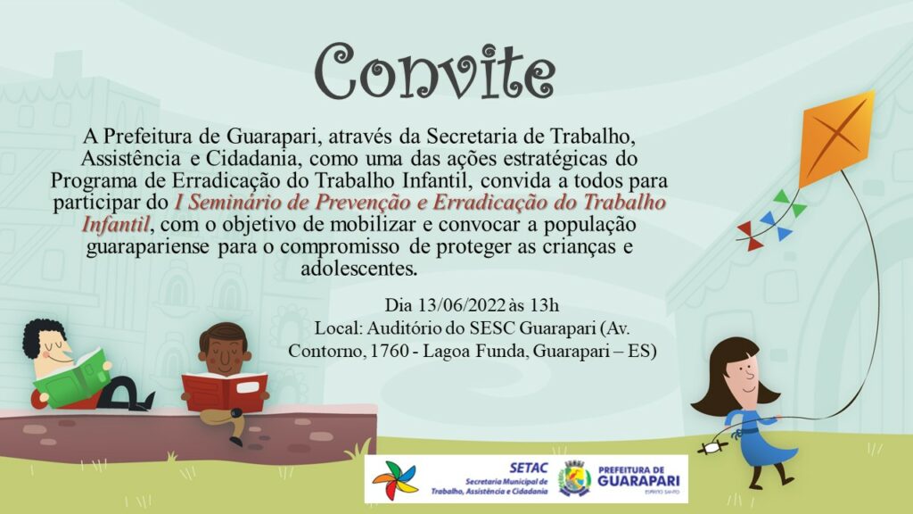 Guarapari promove seminário pela erradicação do trabalho infantil