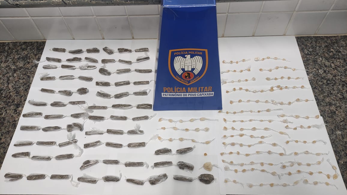Polícia Militar apreende grande quantidade de drogas no final de semana em Guarapari