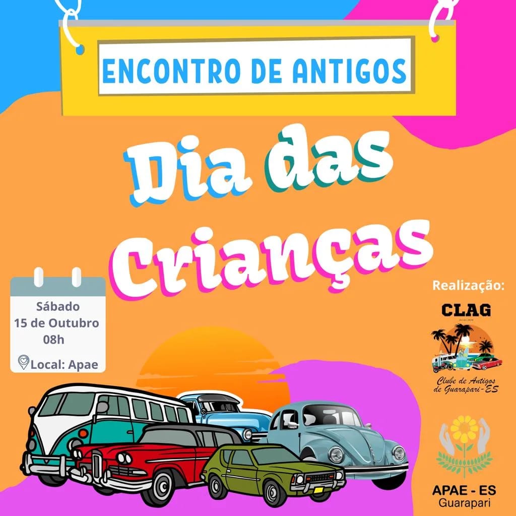 Clube de Carros Antigos comemora Dia Das Crianças com exposição na APAE de Guarapari