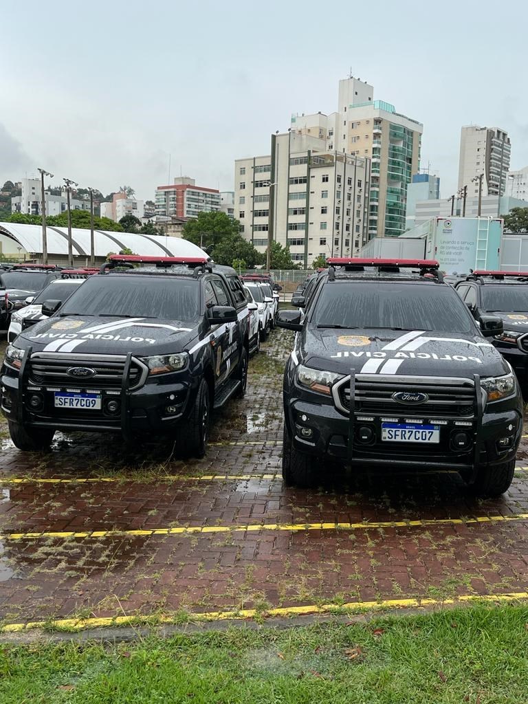 Polícia Civil do Espírito Santo recebe 73 novas viaturas