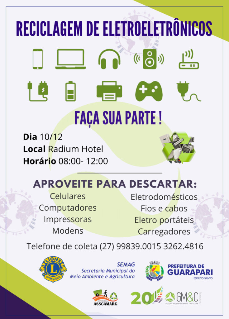 Guarapari: Radium Hotel recebe Projeto Coleta Seletiva de Eletroeletrônicos
