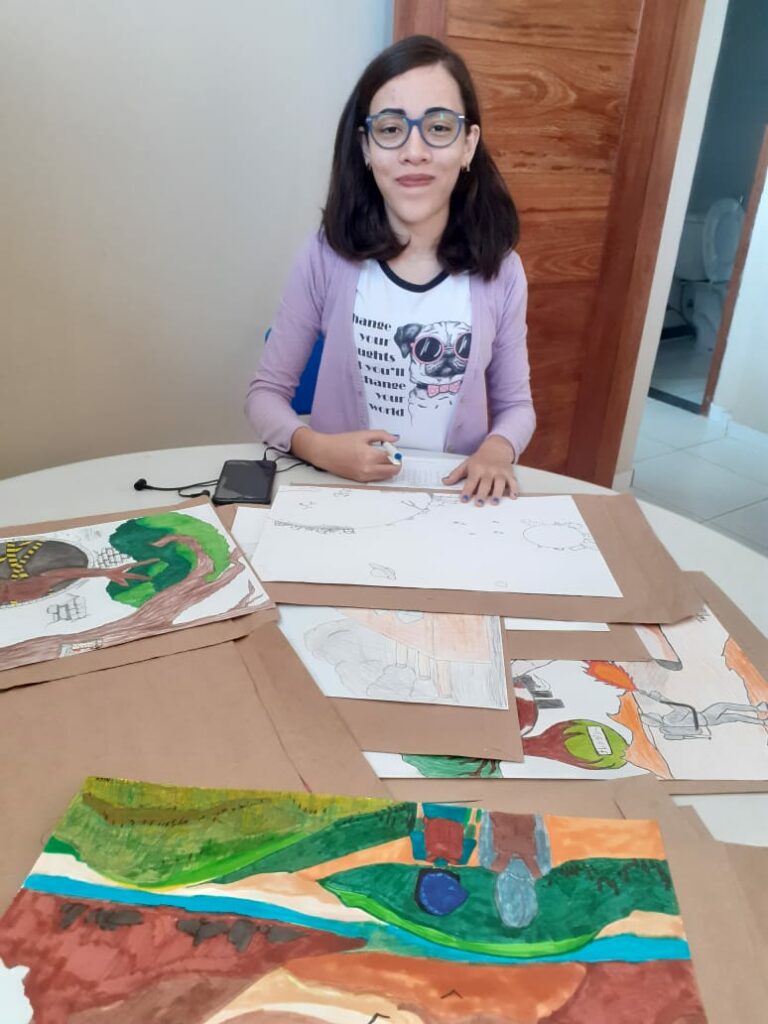 Concurso de desenho incentiva talento artístico de alunos em escola de Guarapari
