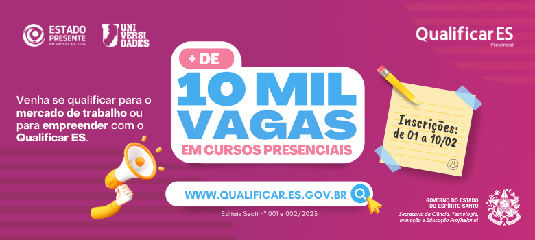 QualificarES abre mais de 700 vagas para cursos gratuitos em Guarapari