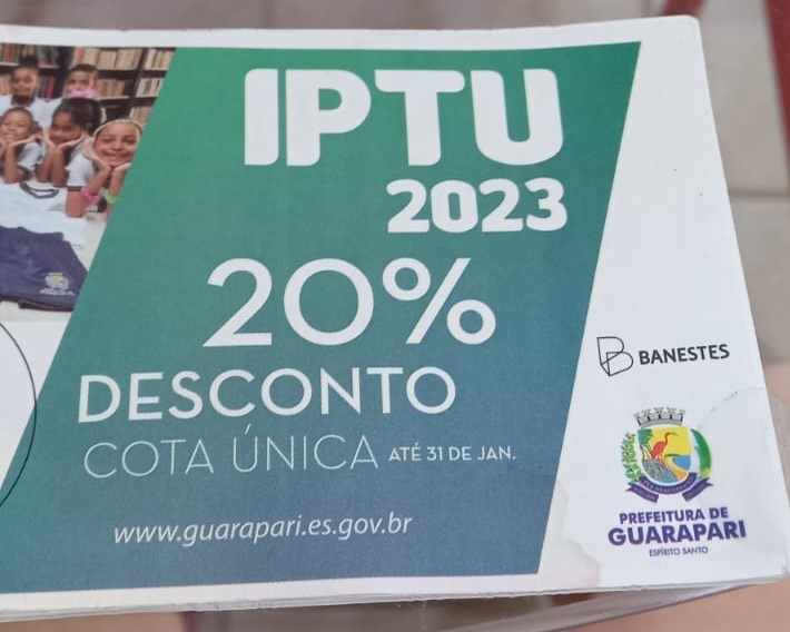 Primeira parcela do IPTU em Guarapari pode ser paga com 20% desconto até o final do mês