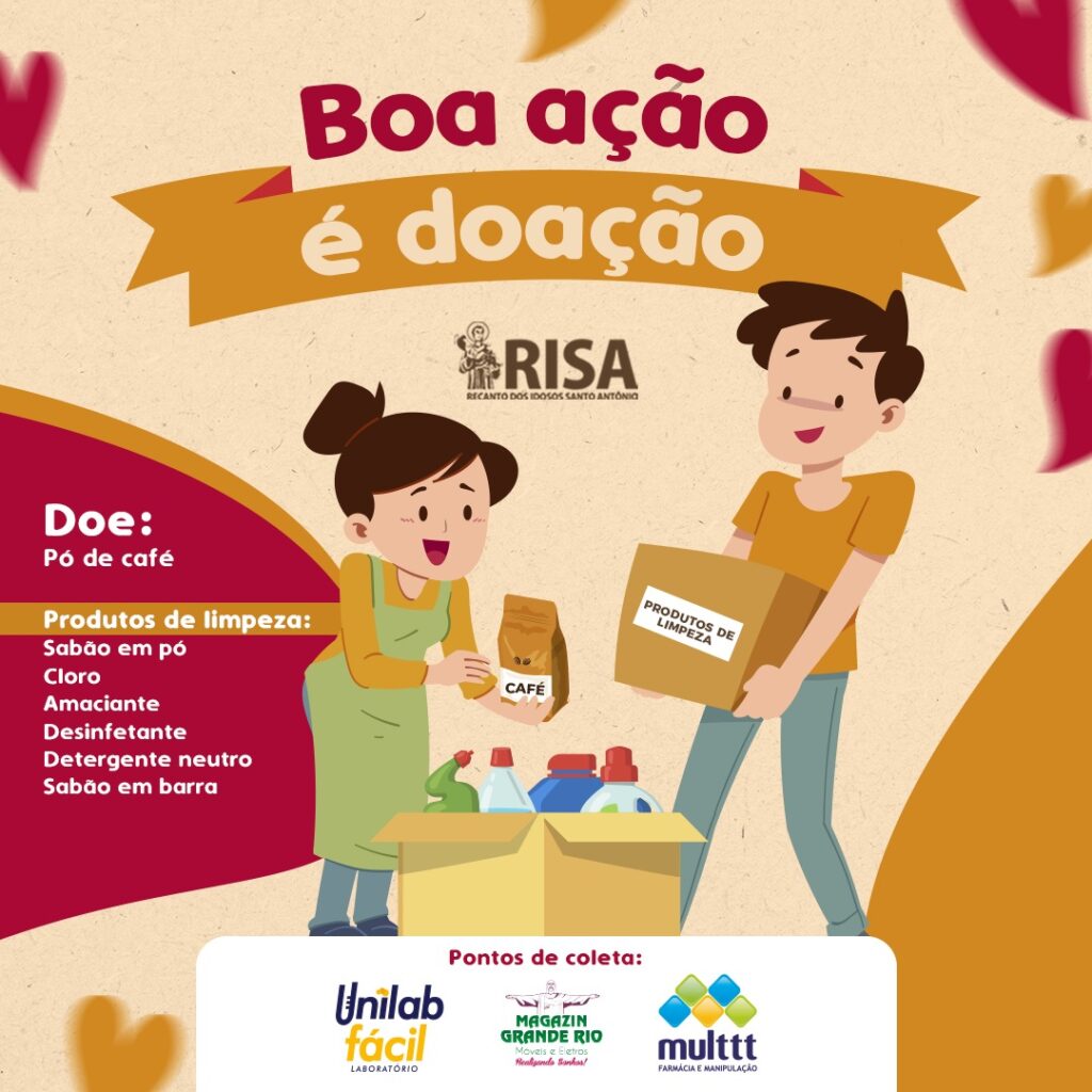 Campanha recolhe doações de material de limpeza para o Recanto dos Idosos, em Guarapari