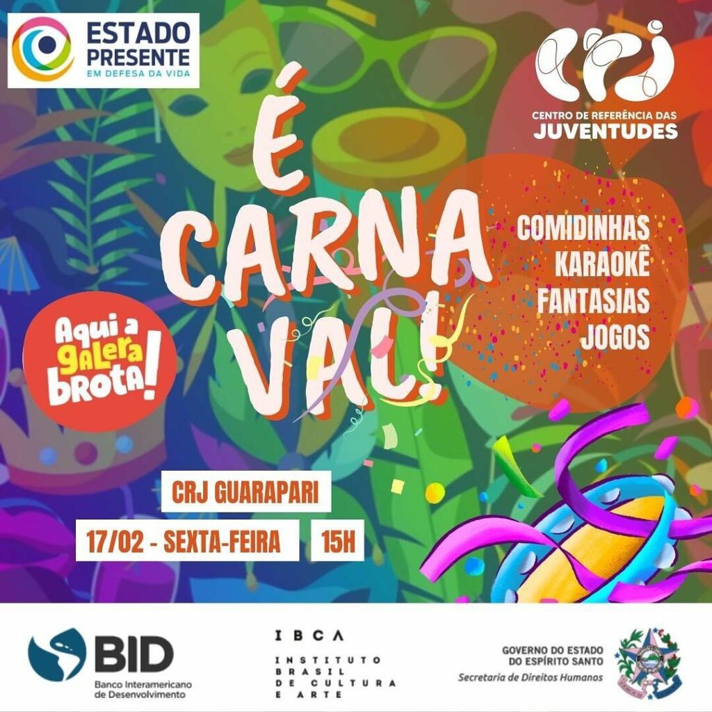 CRJ Guarapari comemora início do Carnaval nesta sexta (17)