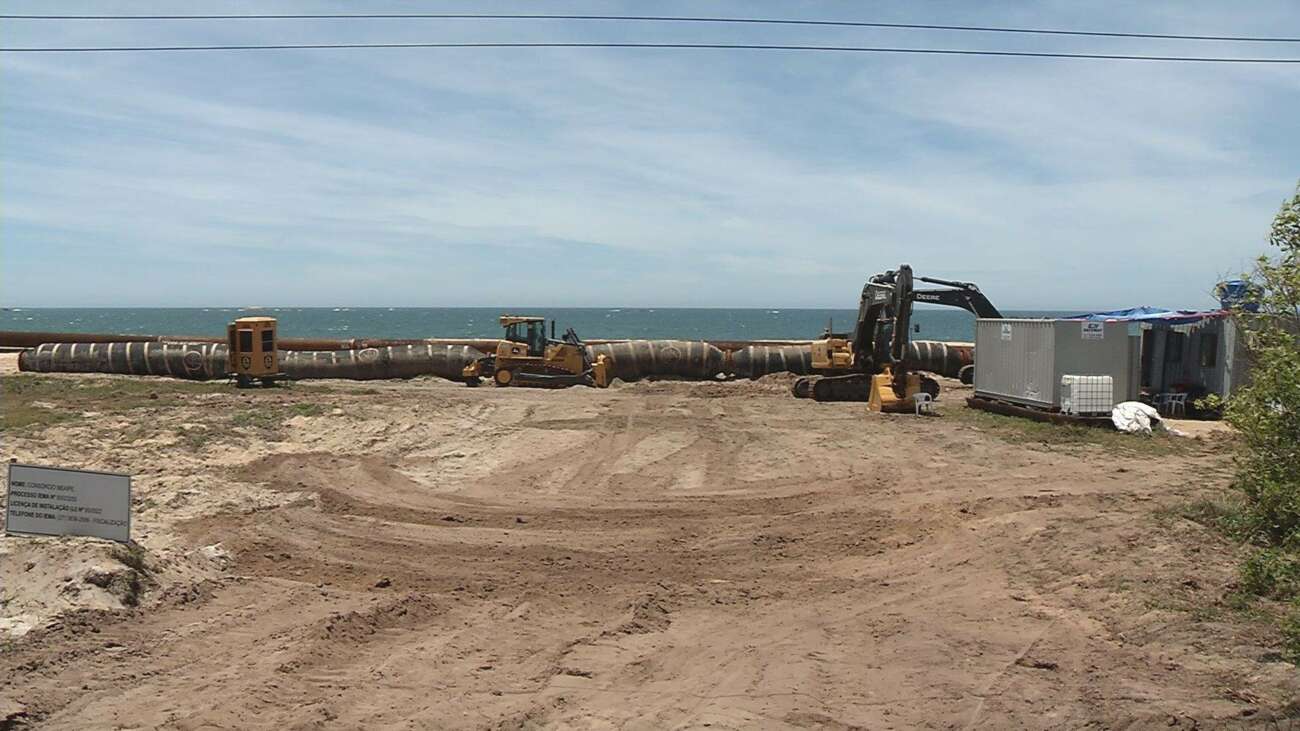 Engordamento da orla de Meaípe deve ser finalizado até agosto em Guarapari