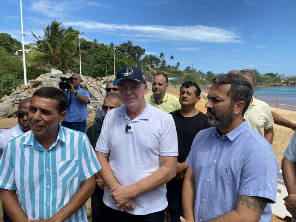 ‘Meaípe será outro local’, diz Casagrande durante visita às obras em Guarapari