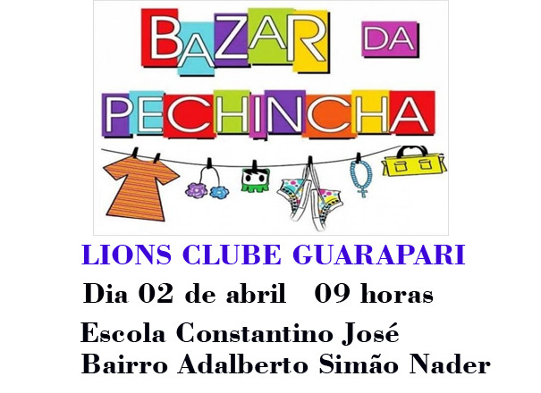 Bazar da Pechincha: Lions Clube Guarapari arrecada valores em prol de instituições do município