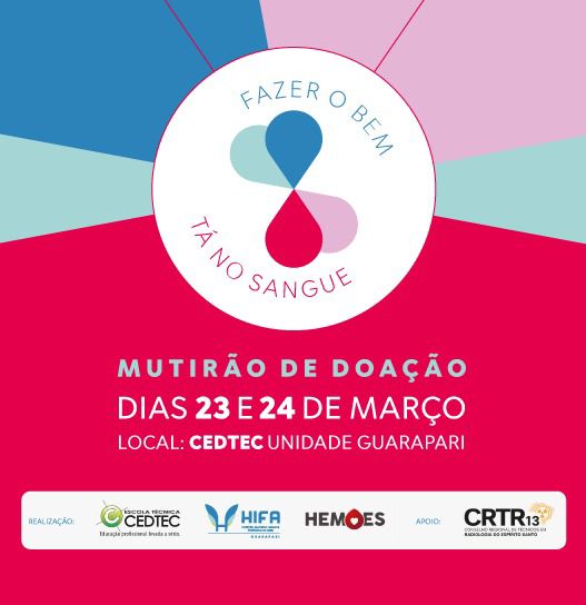 Cedtec e HIFA promovem mutirão de doação de sangue em Guarapari 