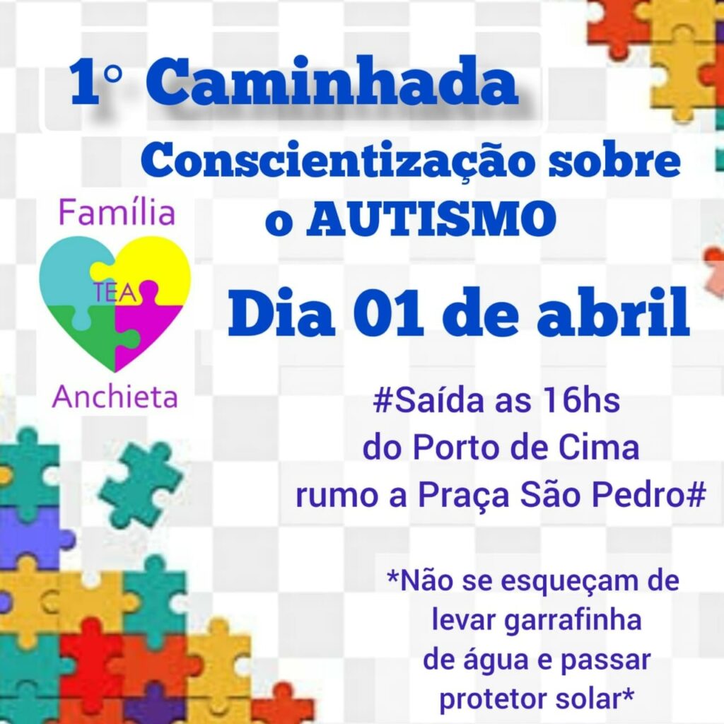 Coletivo faz caminhada de conscientização do autismo em Guarapari, Anchieta e Piúma