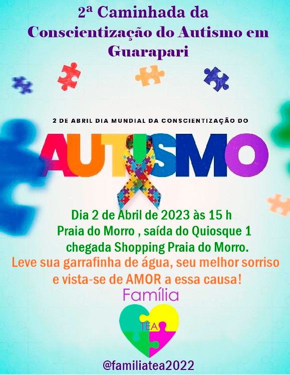 Coletivo faz caminhada de conscientização do autismo em Guarapari, Anchieta e Piúma