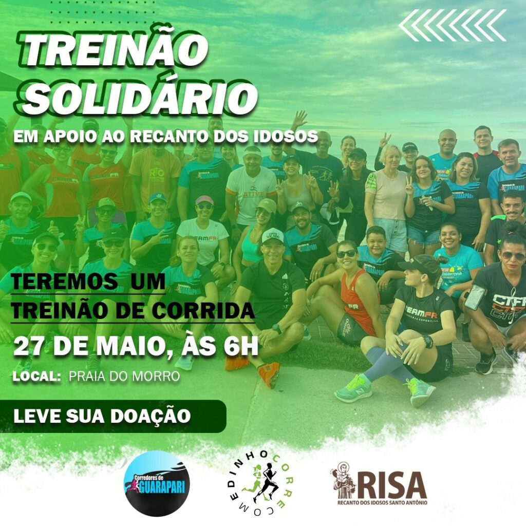 Corredores de Guarapari realizam 2º treino solidário em prol do Recanto dos Idosos