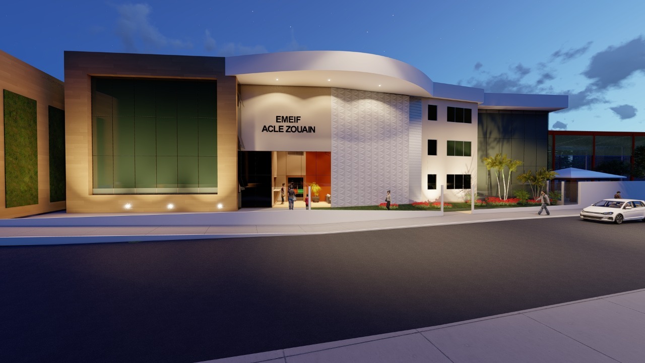 Prefeito de Guarapari assina ordem de serviço para obras da escola Acle Zouain, no Kubitschek