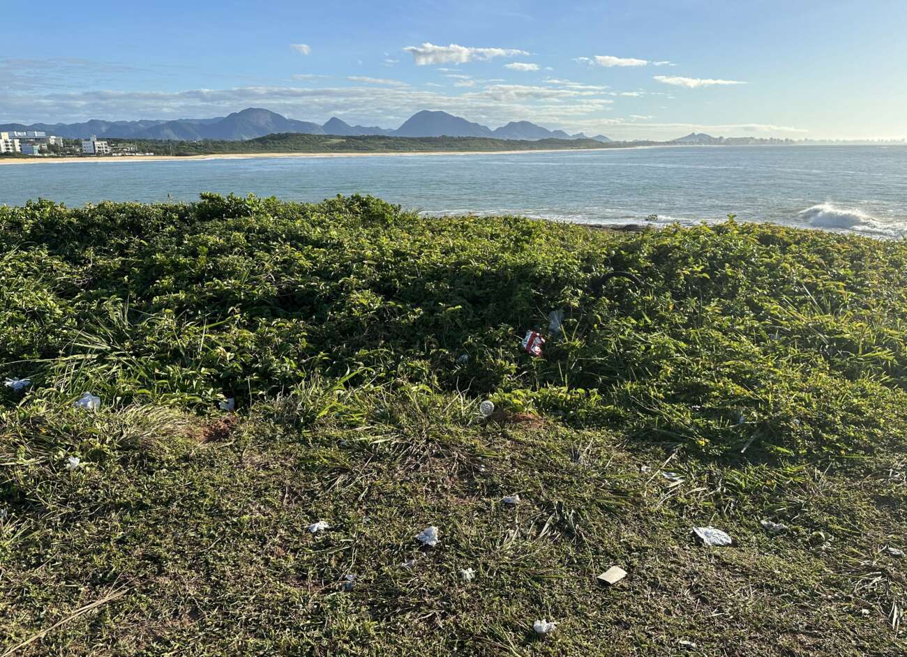 Morro de Guaibura, em Guarapari, recebe mutirão de limpeza