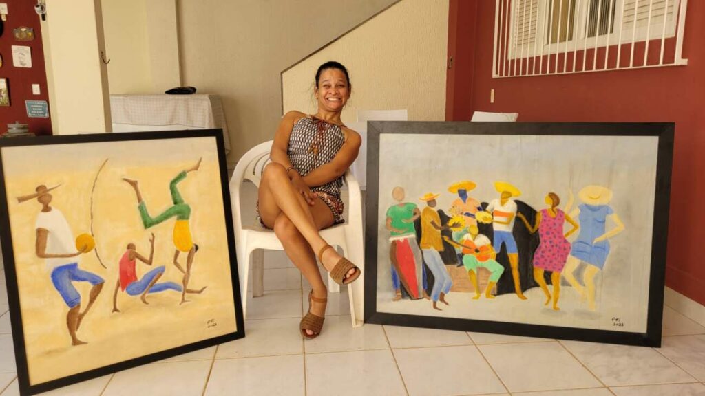 Entrevista: A artista de Guarapari que pinta sonhos e alegrias com os pés