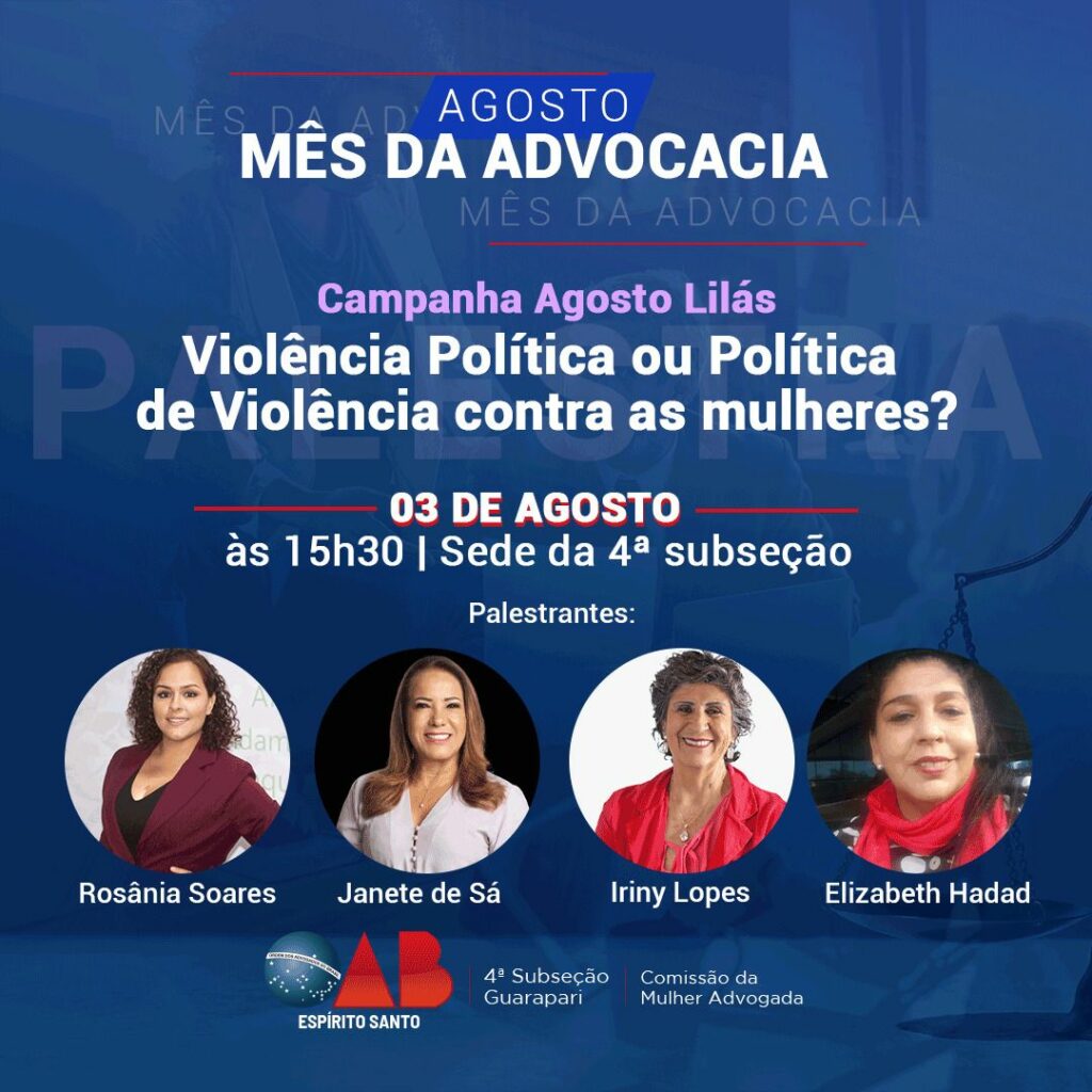 OAB Guarapari realiza palestras sobre violência política contra mulheres