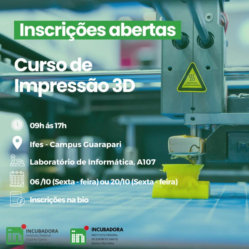 Ifes Guarapari abre vagas para curso gratuito de Impressão 3D