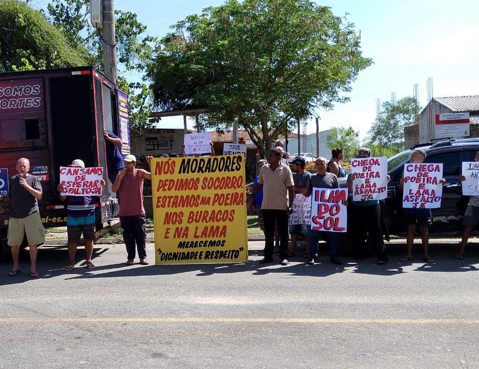Guarapari: moradores da Ilha do Sol protestam por melhorias na região