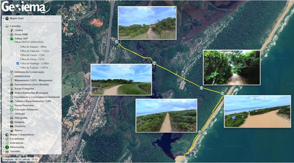 Trilha 360 PEPCV 1 - Iema lança primeira trilha virtual 360º do Parque Estadual Paulo Cesar Vinha, em Guarapari