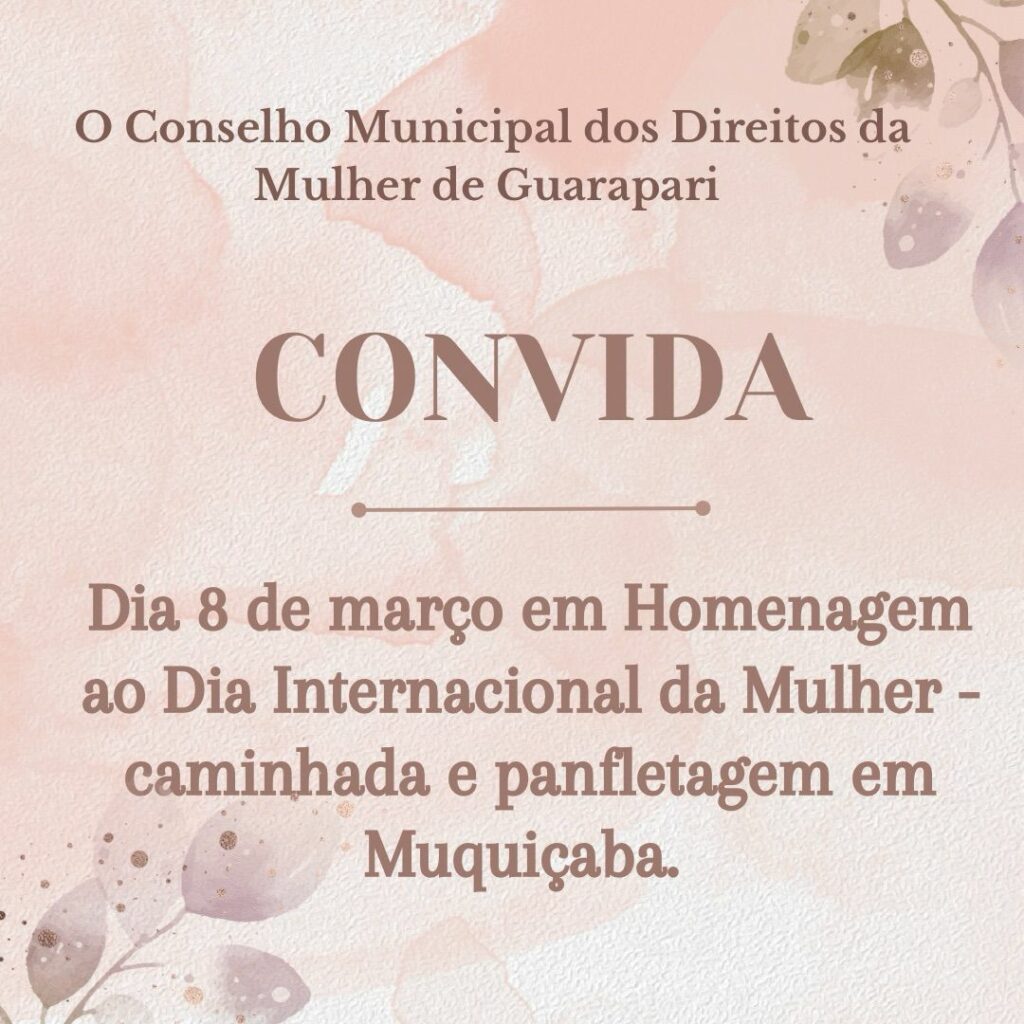 WhatsApp Image 2024 03 06 at 13.54.17 - Dia Internacional da Mulher: caminhada e homenagem em Guarapari