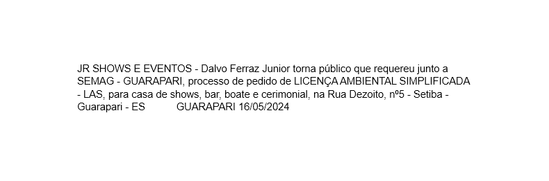 JR Shows e Eventos – Via Sol comunicado 14534/2024