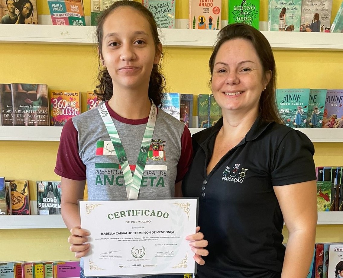 Estudante de Anchieta conquista medalha em competição nacional de português