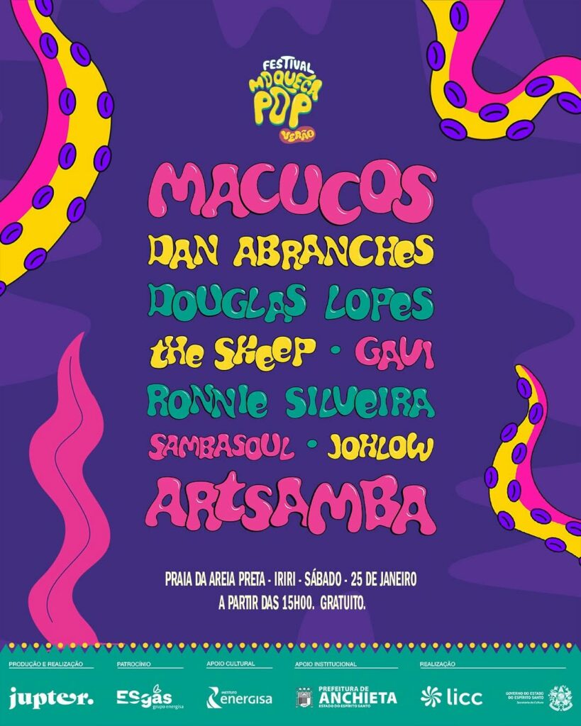 Festival Moqueca Pop Verão agita Anchieta com shows gratuitos neste sábado (25) 2 festival moqueca pop