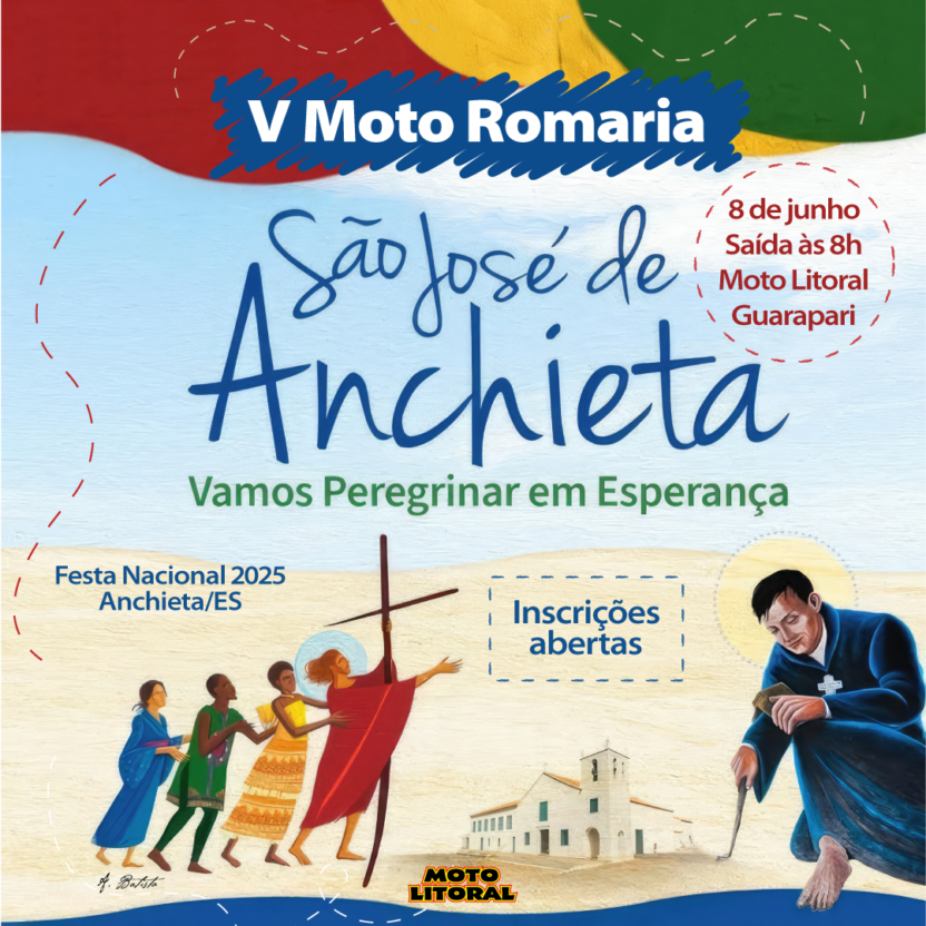 V Moto Romaria parte de Guarapari rumo a Anchieta no dia 8 de junho