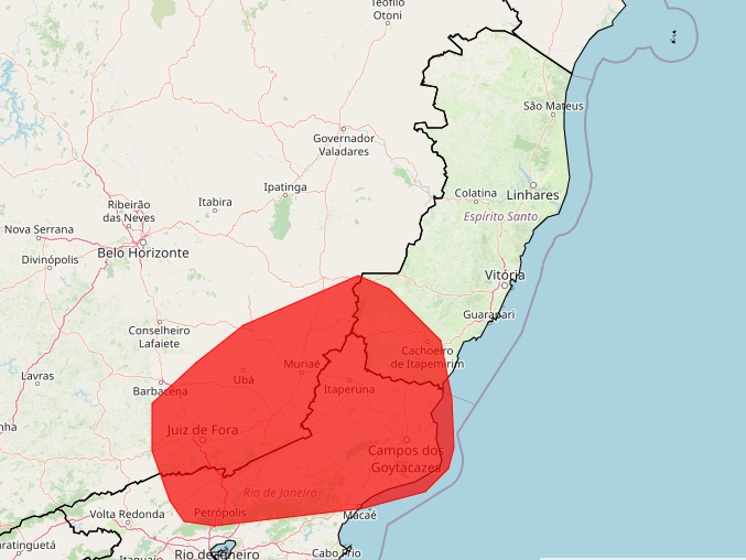 Guarapari entra em alerta para chuvas intensas; confira a previsão para os próximos dias 4 vermelho