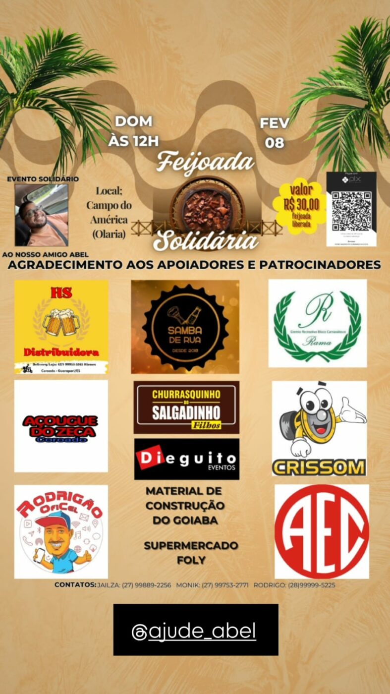 Moradores de Guarapari realizam “Feijoada Solidária” em apoio a paciente acamado 3 Abel feijoada solidaria 1