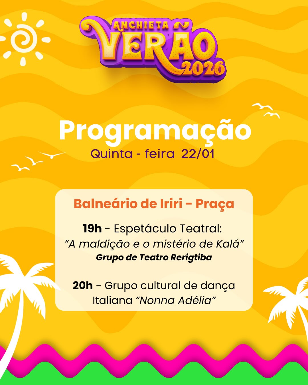 Anchieta verao 2026 semana 3 4
