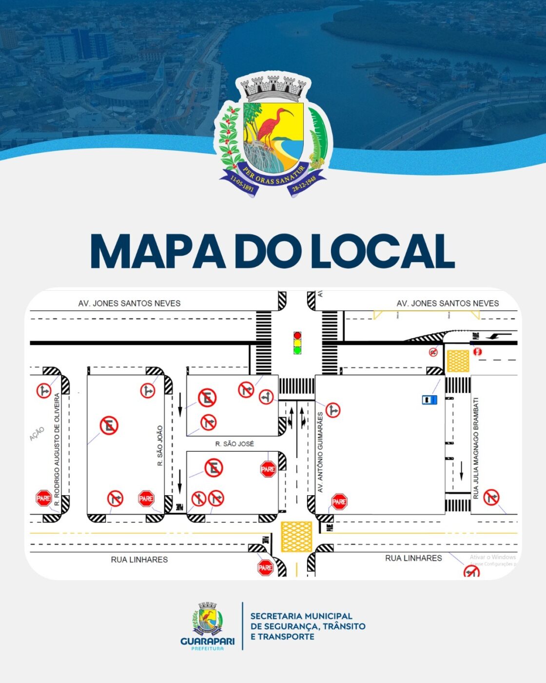 Avenida F terá mudança de sentido no encontro com a Jones dos Santos Neves em Guarapari 2 WhatsApp Image 2026 01 13 at 15.22.33