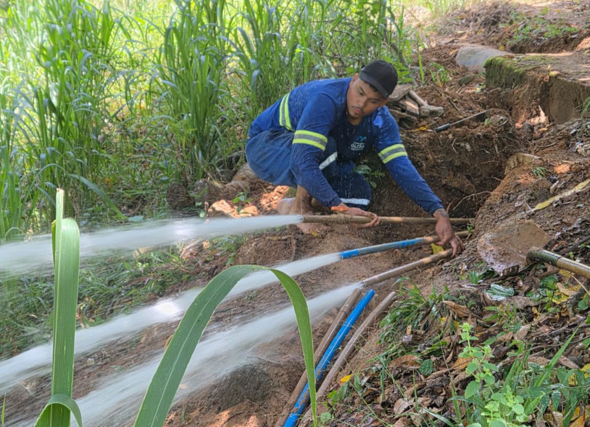 Cesan identifica nova ligação clandestina de água em Guarapari 1 cesan gato em cachoeirinha