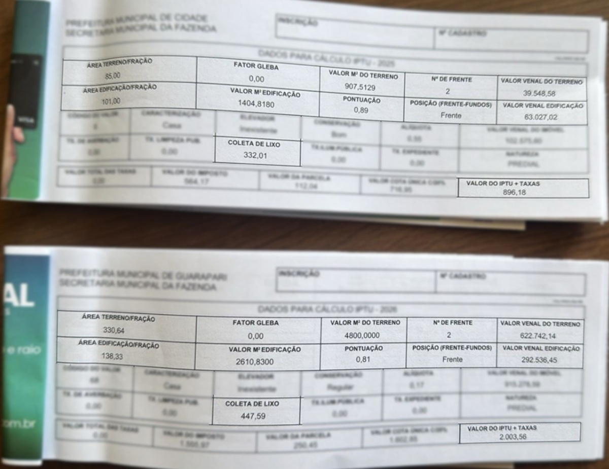 IPTU 2026: aumento da taxa de lixo também surpreende moradores em Guarapari 1 image 1