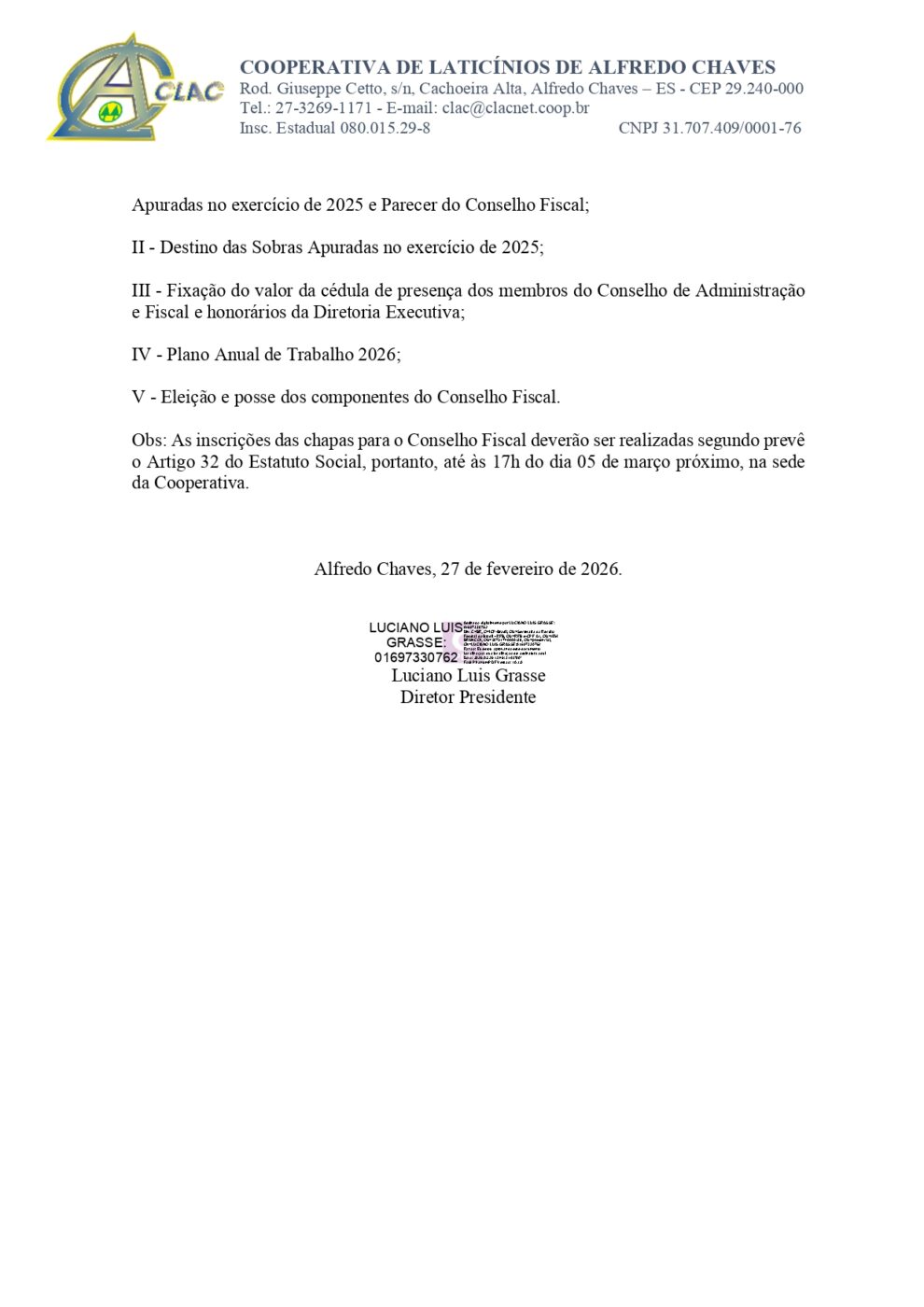 EDITAL DE CONVOCAÇÃOASSEMBLEIA GERAL EXTRAORDINÁRIA E ORDINÁRIA CONJUNTA Presencial 2 EDITAL EM CONJUNTO COM TIMBRE page 0002