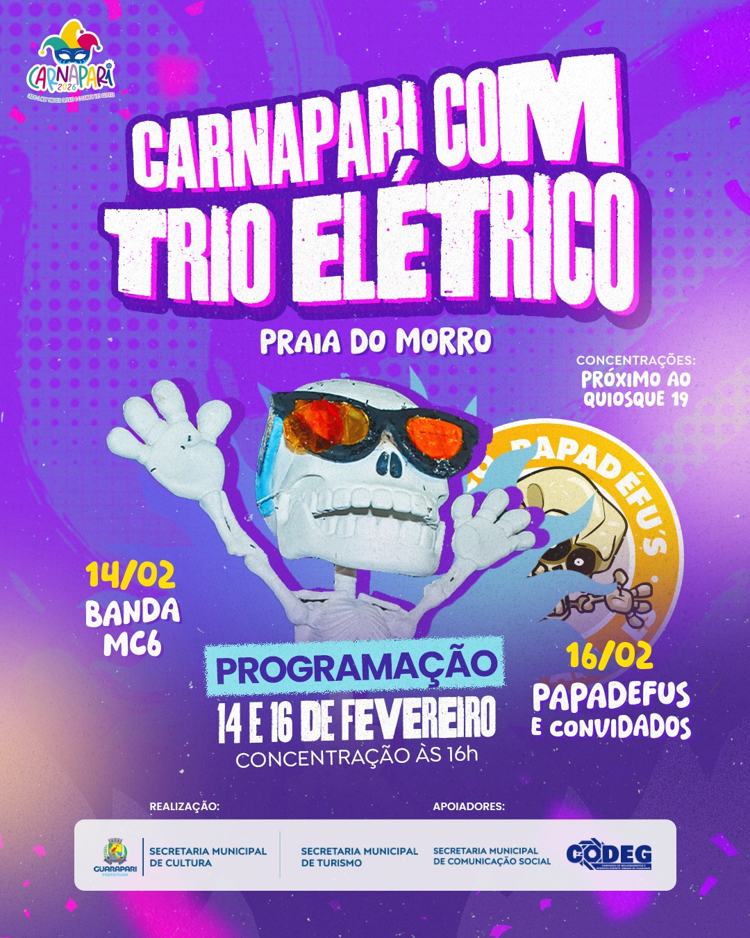 Confira agenda completa do Carnapari 2026; "Encontro dos Idosos" abre a folia 7 carnapari 2026 1