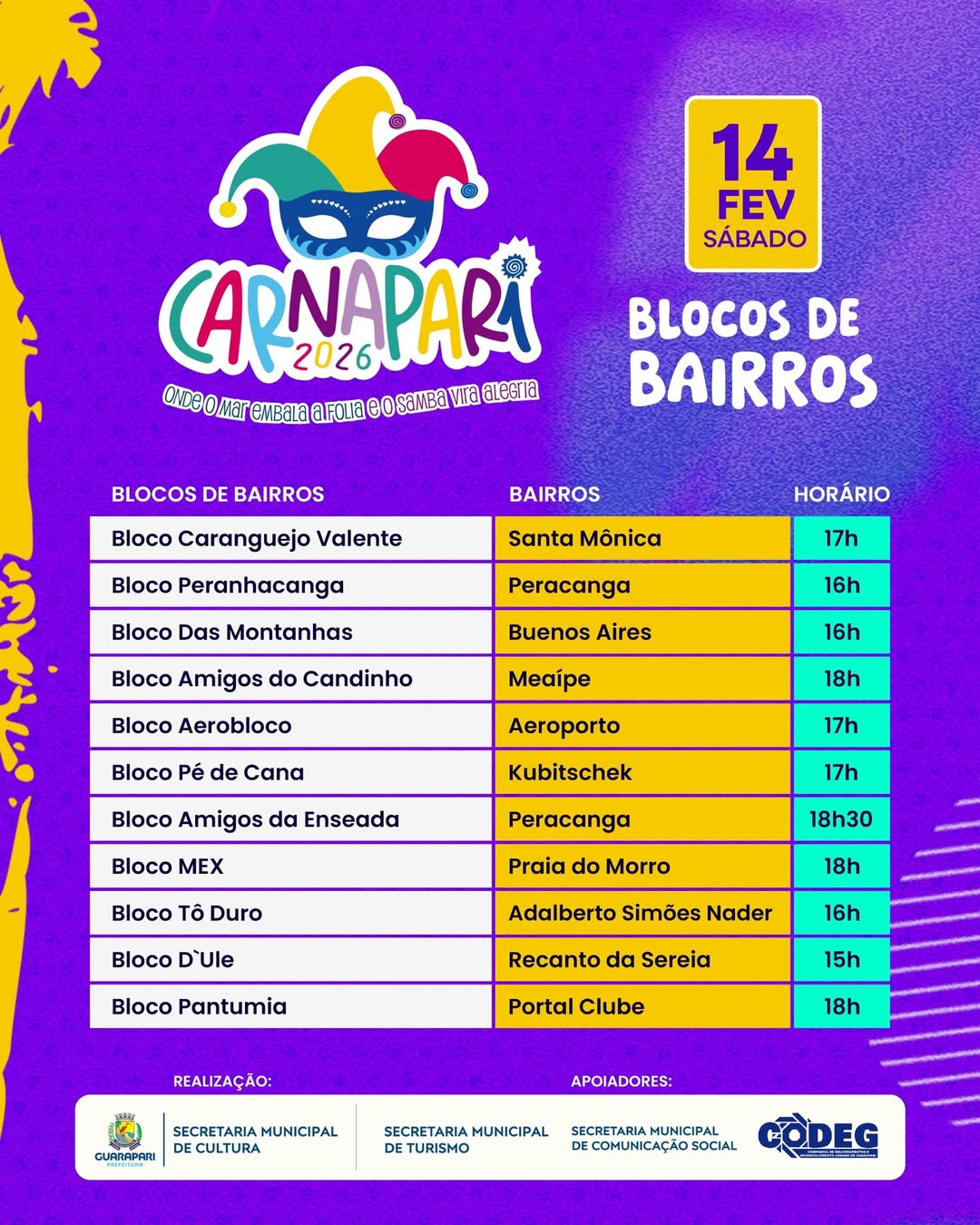 Confira agenda completa do Carnapari 2026; "Encontro dos Idosos" abre a folia 10 carnapari 2026 5