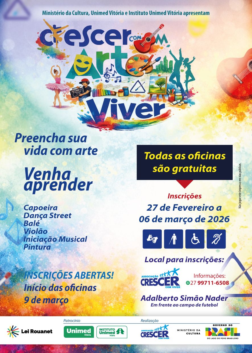 Crescer com Viver abre oficinas gratuitas para crianças e adolescentes 6 CrescerComViver Folheto 2026 Prancheta 1