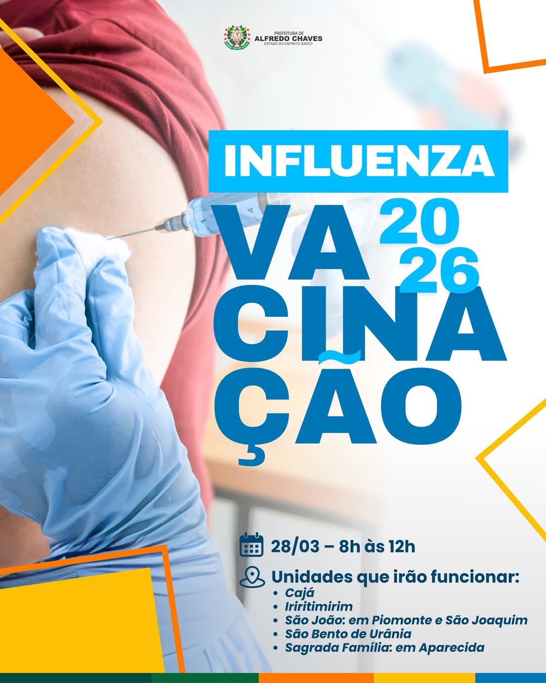 Dia D contra a Influenza em Guarapari, Anchieta e Alfredo Chaves neste sábado (28) 4 Dia D Vacinacao Influenza 2026