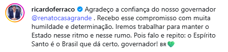 Eleições 2026: Casagrande deixará governo do ES em abril; Ferraço assume 2 image