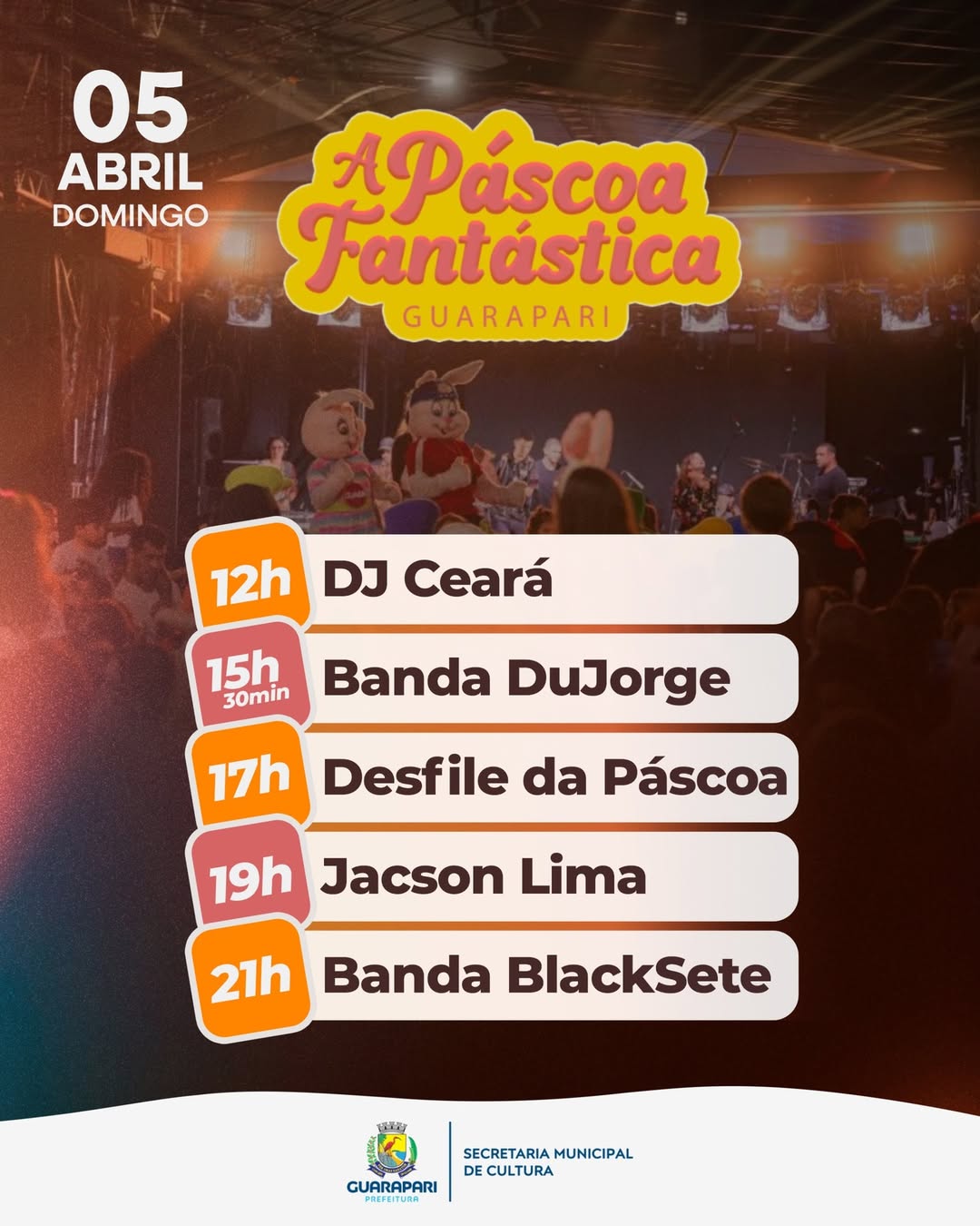 “Páscoa Fantástica” em Guarapari começa amanhã (4); veja programação 3 programacao pascoa 2