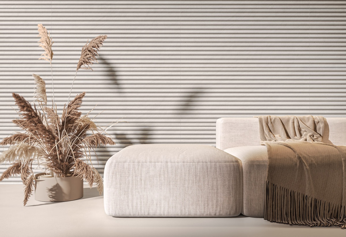 Coluna Casa Nossa: o (con)viver em casa 1 AMBIENTE REVESTIMENTO FLUT AREZZO GRIGIO 45X90