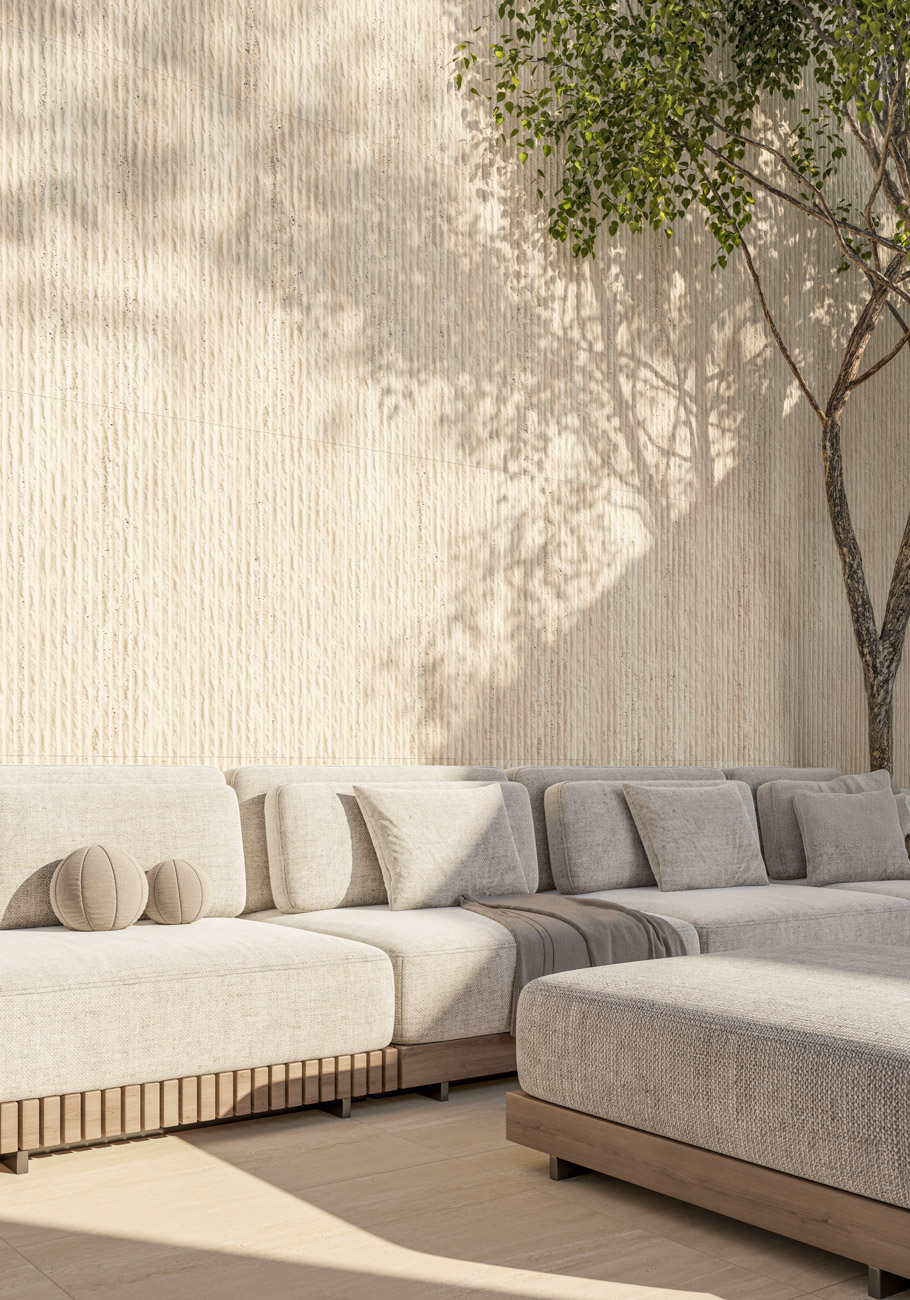 Coluna Casa Nossa: o (con)viver em casa 3 AMBIENTE REVESTIMENTO SPACCO TRAVERTINO CLASSICO 45X90