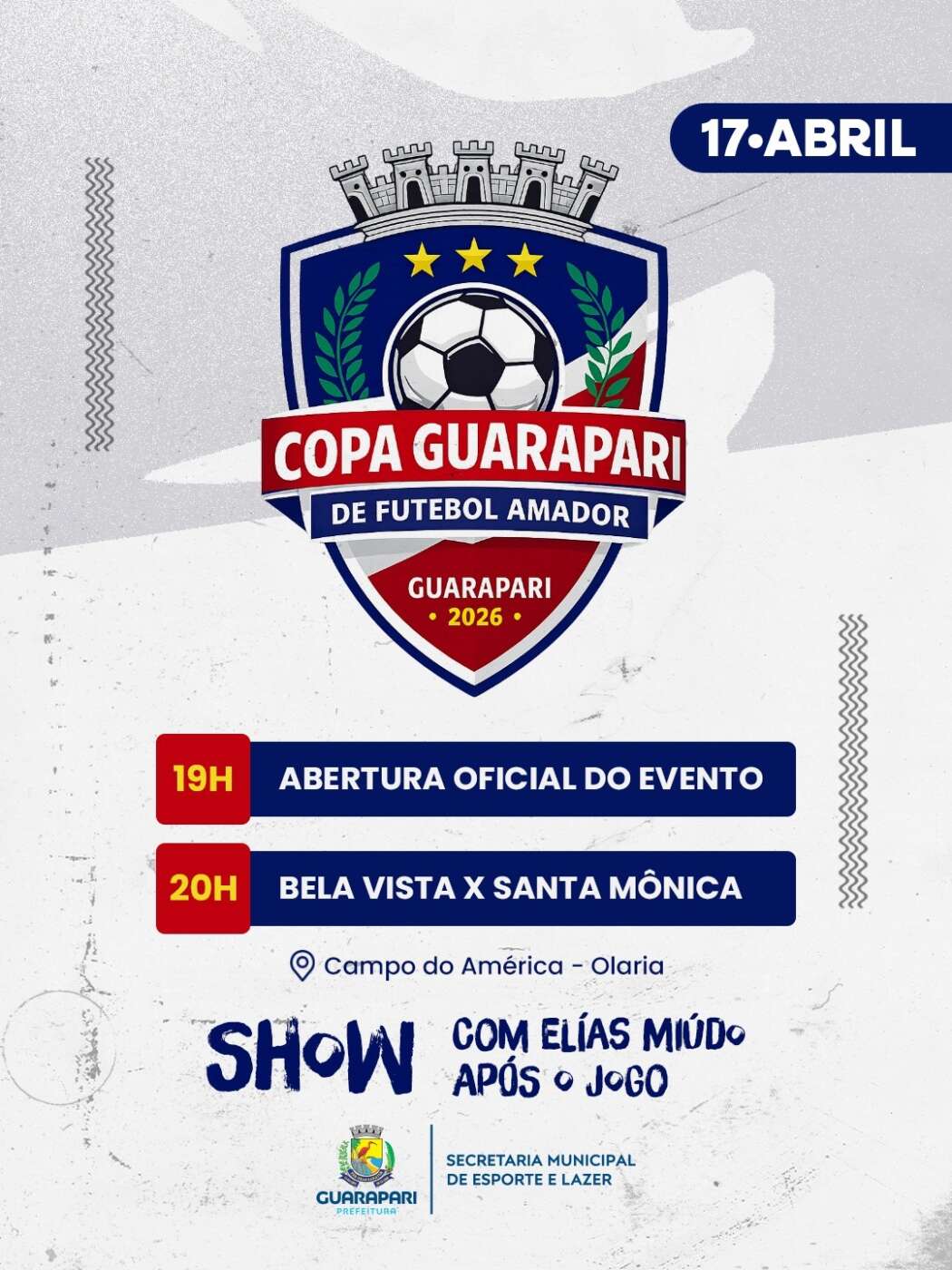 Hoje (17) tem abertura e retorno da Copa Guarapari de Futebol Amador 2 WhatsApp Image 2026 04 16 at 14.32.18