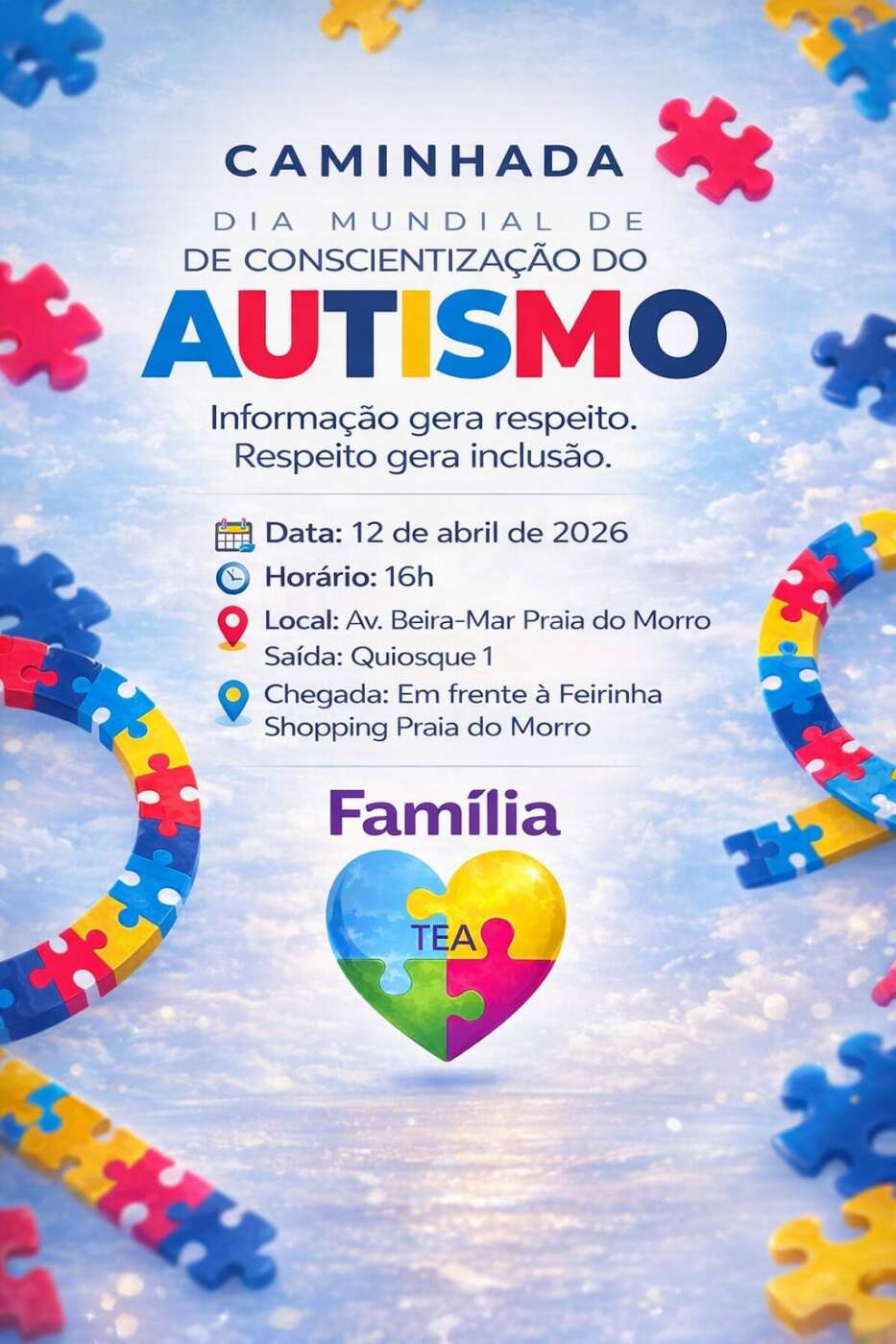 Caminhada reforça debate sobre autismo em Guarapari neste domingo (12) 2 caminhada autismo